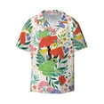 thumbnail image 1 of Vsdgher Mushroom and Frogs Print Men's Wrinkle Free Untucked Cuban Shirt Business Casual Button Down Shirts Short Sleeve Shirt, 1 of 7