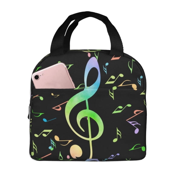 Vsdgher Music Notes Lunch Bag, Lunch Box for Women Adult Men, Lunch Tote Insulated Cooler Lunch Container for Work/Office/Picnic/Travel
