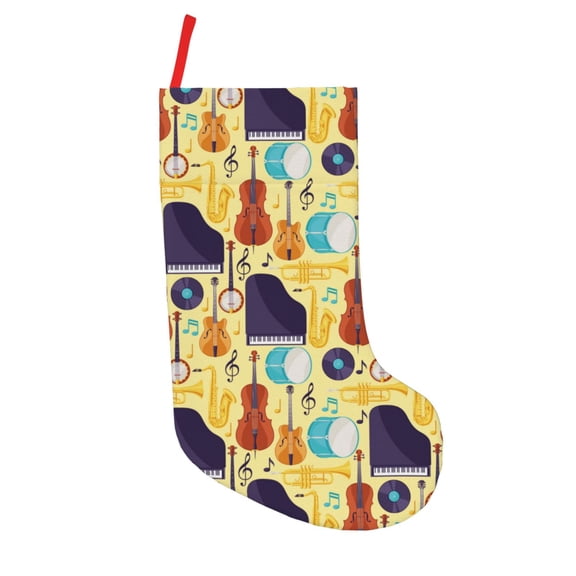 Vsdgher Musical Instruments Christmas Stockings 18 inch Large Kids Stocking Bags Hanging Socks for Christmas Decor Decorations