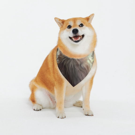 Vsdgher Mystic Fox With Halo Dog Bandana Custom Dog Scarf Breathable Puppy Kerchief with Adjustable Bandana Bib for Dog and Cat-XX-Large