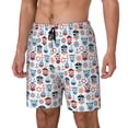 thumbnail image 1 of Vsdgher Nautical And Pirate Owls for Mens Swim Trunks with Compression Liner Swim Shorts Swim Suits Board Shorts-XX-Large, 1 of 6