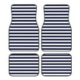 thumbnail image 1 of Vsdgher Navy Blue And White Stripes Car Foot Mat Set of 4 Pieces Universal Floor Liner Car Accessories Fits Most Cars, Trucks, Vans, sedans, SUV, 1 of 7