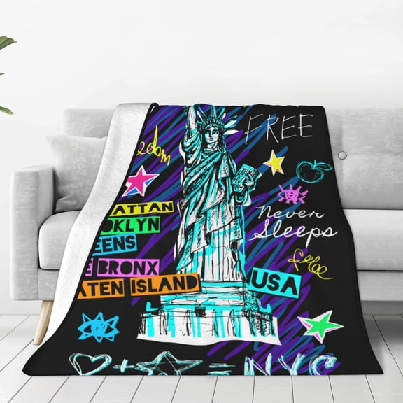 Vsdgher New York City Ultra-Soft Micro flannel Blanket Throw Blankets for Couch Sofa, Bed (4 sizes)-80"x60"