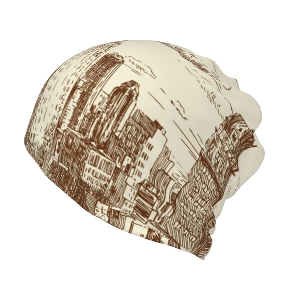 Vsdgher New York Slouchy Beanie Hat for Men/Women, Skull Cap Chemo Cap Night Sleeping Cap