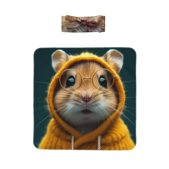 Vsdgher Newborn Receiving Blanket Headband Set Modern Yellow Sweater Guinea Pig Print Print Baby Swaddle Receiving Blankets