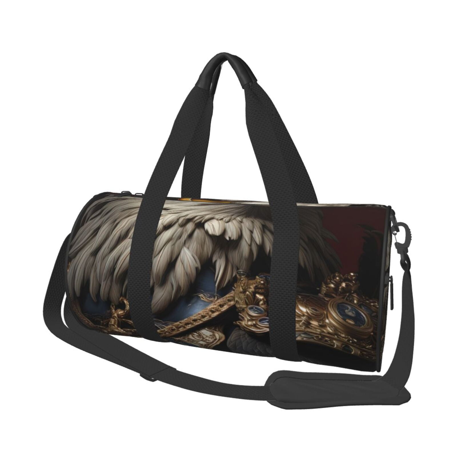Vsdgher Noble Style Bald Eagle 45L Foldable Duffel Bag, Sports Gym Bag,Overnight Bag, Portable Weekender Bag for Airplanes