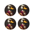 thumbnail image 1 of Vsdgher Noble Style Duck Leather Coasters for Drinks, Durable Drink Coasters 4 Set for Tabletop Protection, Luxurious Home Décor and Housewarming Gift ( {designName})Round Shape, 1 of 6