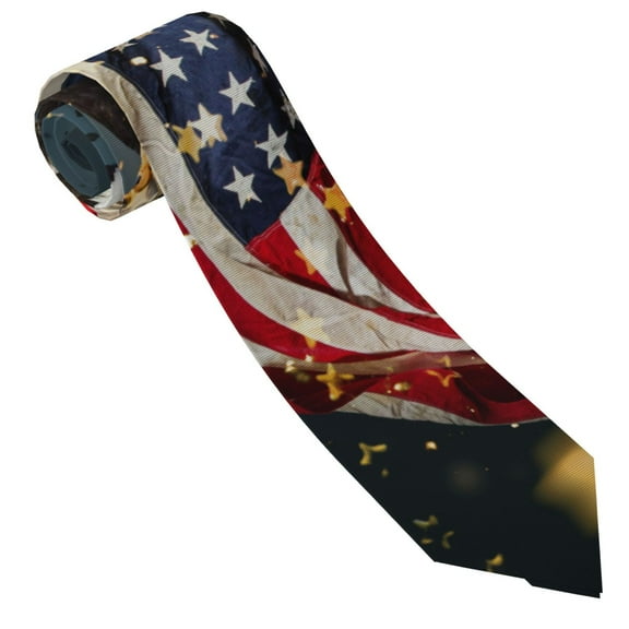 Vsdgher North American Bald Eagle1 Print Ties for Men 4.7" Formal Necktie Wedding Accessory Men's Business Ties for Wedding Bussiness Work