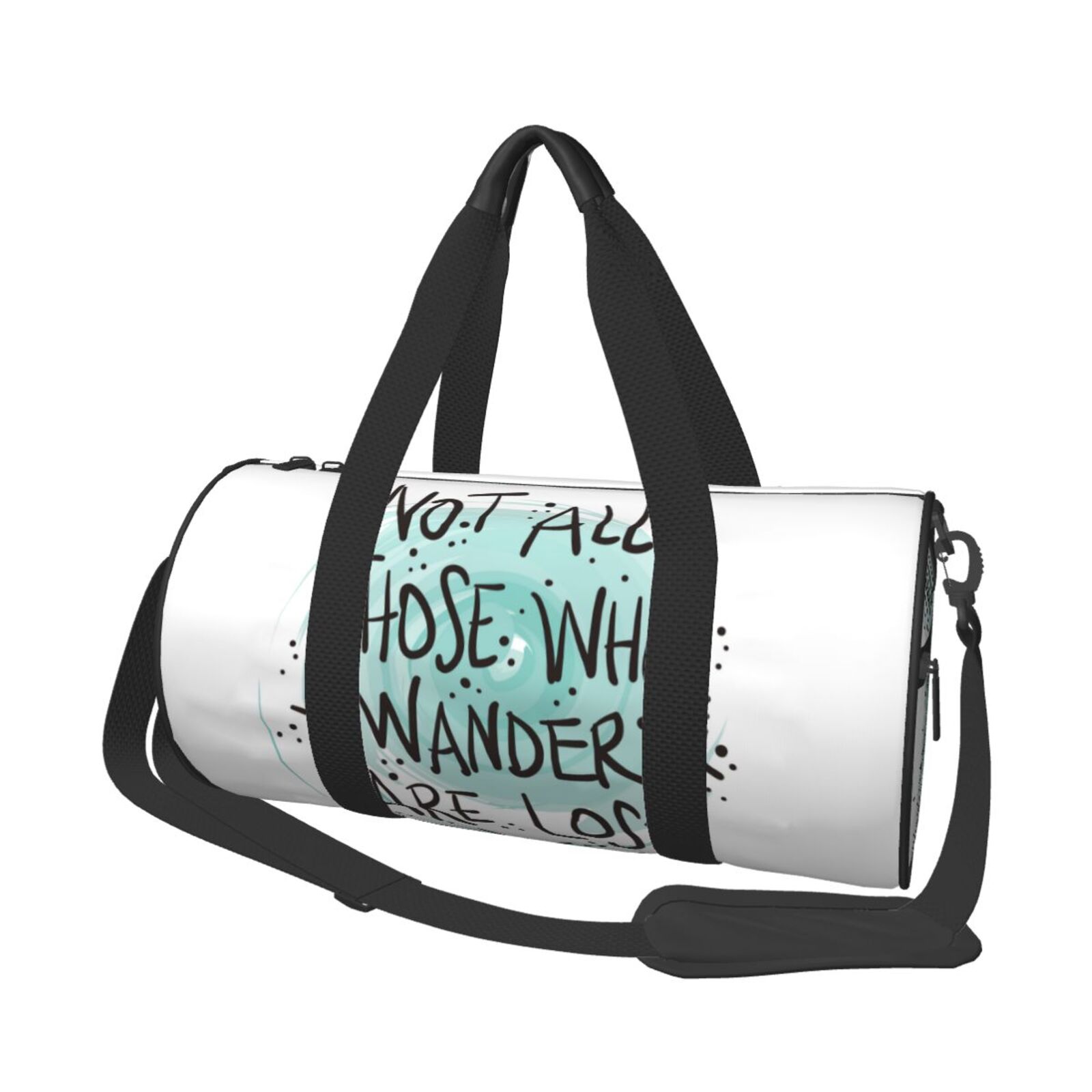 Vsdgher Not All Who Wander Are Lost1 45L Foldable Duffel Bag, Sports Gym Bag,Overnight Bag, Portable Weekender Bag for Airplanes