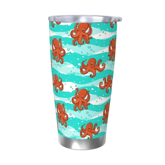 Vsdgher Octopuses 20 Oz Stainless Steel Vacuum Insulated, Travel Mug Coffee Cup for Home, Office, Outdoor Works Great for Ice Drinks and Hot Beverage -Without Straw