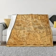 thumbnail image 1 of Vsdgher Old Vintage Map Of Sea Pattern Fleece Throw Blanket, Horizontal Fleece Bedding Home Decor for Couch & Bed All Season Use -50"x40", 1 of 7