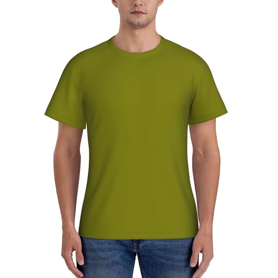 Vsdgher Olive Print Men's Dry Fit Mesh Athletic Shirts Moisture Wicking Tennis T-Shirt Tops