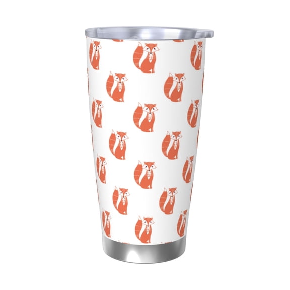 Vsdgher Orange Fox 20 Oz Stainless Steel Vacuum Insulated, Travel Mug Coffee Cup for Home, Office, Outdoor Works Great for Ice Drinks and Hot Beverage -Without Straw