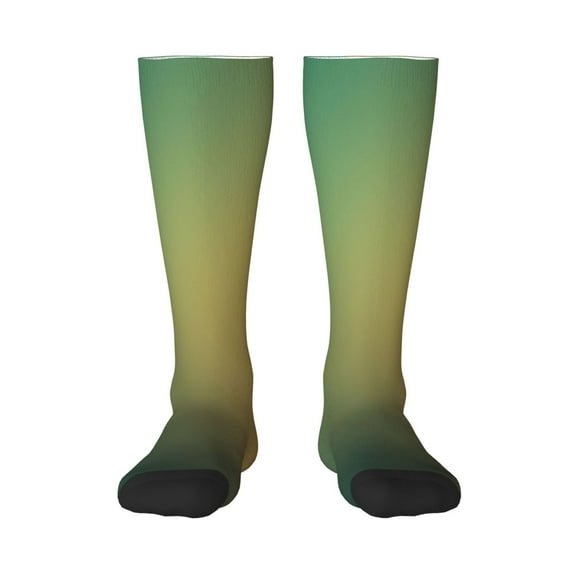 Vsdgher Orange To Teal Gradient Knee Socks, High Socks Long Stretchy Sock Women Knee High Stocking, Long Socks for Women