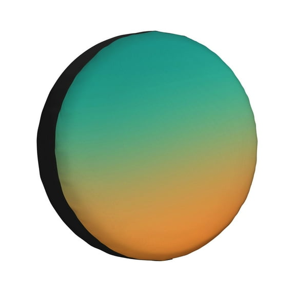 Vsdgher Orange To Teal Gradient1 for Spare Tire Cover, Tire Wheel Protector Wheel Cover Fit for Truck,Trailer,RV,SUV,Camper and Most Vehicle-15 inch