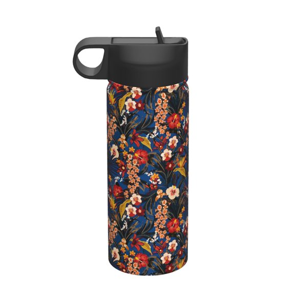 Vsdgher Orchids Flowers for Insulated Stainless Steel Water Bottle,18oz Sports Water Bottle Stainless Steel Reusable Tumbler for Sports, Travel, and School