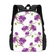 thumbnail image 1 of Vsdgher Orchids Flowers Print Backpack for Women Men School Bookbag with Laptop Compartment for College Work Travel, Simple Fashion Casual Daypack, Fit 15" Laptop, 1 of 8