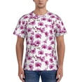 thumbnail image 1 of Vsdgher Orchids Flowers Print Men's Dry Fit Mesh Athletic Shirts Moisture Wicking Tennis T-Shirt Tops, 1 of 9