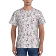 thumbnail image 1 of Vsdgher Orchids Flowers Print Men's Dry Fit Mesh Athletic Shirts Moisture Wicking Tennis T-Shirt Tops, 1 of 9