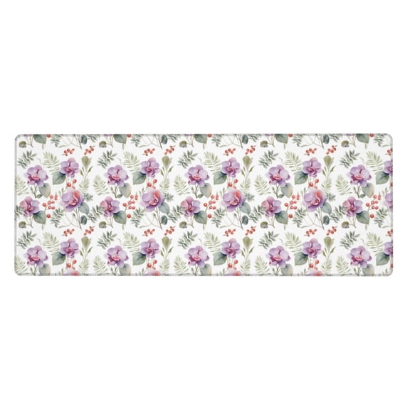 Vsdgher Orchids Flowers for Mouse Pad with Stitched Edges,Desk mat for Laptop,Computer & PC, Wristing Pad for Gamer,Office & Home,12 x 31.5 in