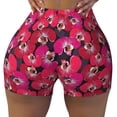 thumbnail image 1 of Vsdgher Orchids Flowers print Workout Shorts for Women Seamless Soft Smooth Gym Yoga Scrunch Active Exercise Fitness Shorts, 1 of 8