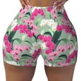 thumbnail image 1 of Vsdgher Orchids Flowers print Workout Shorts for Women Seamless Soft Smooth Gym Yoga Scrunch Active Exercise Fitness Shorts, 1 of 8