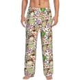 thumbnail image 1 of Vsdgher Owl Back To School Print Mens Pajama Pants Sleep & Lounge Pants, PJ Bottoms With elastic waistb and Pockets, 1 of 5