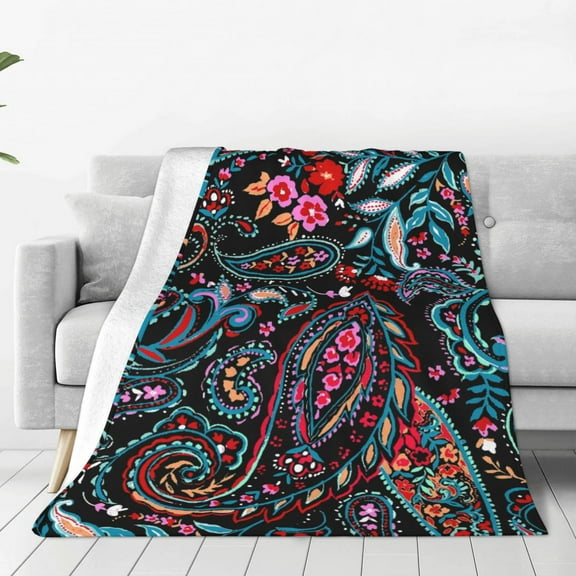 Vsdgher Paisley Ultra-Soft Micro flannel Blanket Throw Blankets for Couch Sofa, Bed (4 sizes)-40"x30"
