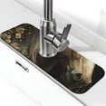 thumbnail image 1 of Vsdgher Palatial Gold Pattern Horse Kitchen Sink Splash Guard Faucet Mat -1 PC Super Absorbent Fast Drying Mat Sink Gadgets-Splash, Bathroom,Sink Mat,(15" X 5.5" ), 1 of 7