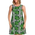 thumbnail image 1 of Vsdgher Palm Greenery Print Summer Dresses for Women Casual U Neck Beach Dress Sleeveless Tank Loose Sundress with Pocket -XX-Large, 1 of 7