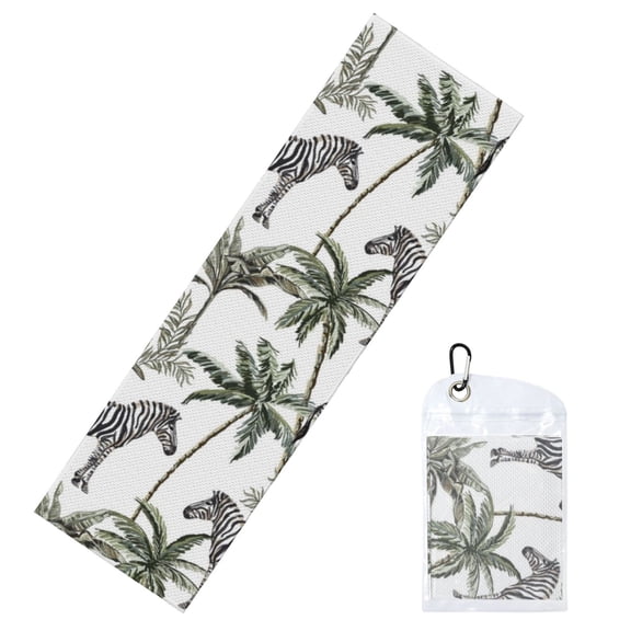 Vsdgher Palm Trees Zebra Cooling Towel (40"x12"), Soft Breathable Chilly Towel, Ice Towel, Microfiber Towel for Sport, Workout & More Activities
