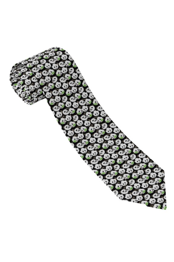 Panda Bear Print Ties for Men 4.7" Formal Necktie Wedding Accessory Men's Business Ties for Wedding Bussiness Work