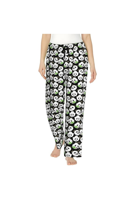 Panda Bear Women’s Womens Pajama Pants, Lounge Wide Leg PantsLounge Pants,Sleep Bottoms, Lounge for Women-XX-Large