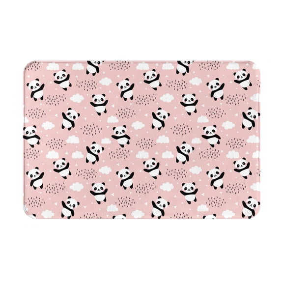 Vsdgher Panda Flying in the Sky (2) print Flannel Anti-Slip Floor Mat Comfort Mat Floor Carpet for Decor, Non-Slip, Home, Office, Laundry, Durable