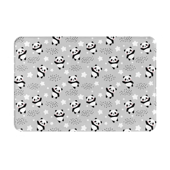 Vsdgher Pandas Between Clouds and Stars print Flannel Anti-Slip Floor Mat Comfort Mat Floor Carpet for Decor, Non-Slip, Home, Office, Laundry, Durable