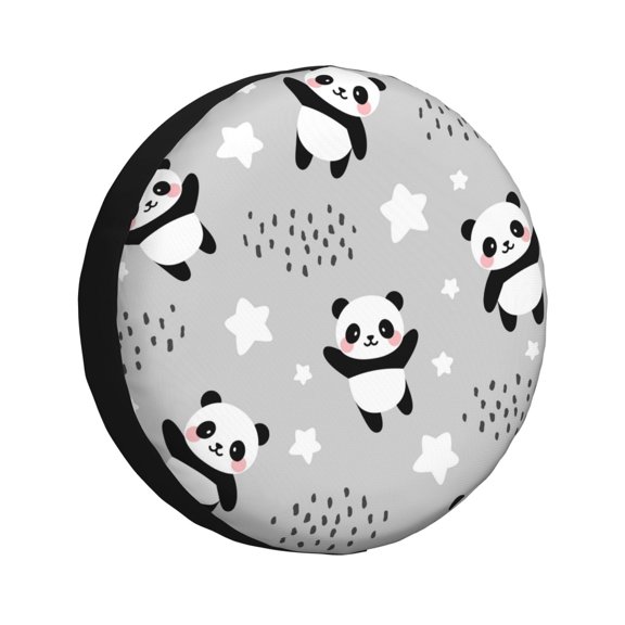 Vsdgher Pandas for Spare Tire Cover, Tire Wheel Protector Wheel Cover Fit for Truck,Trailer,RV,SUV,Camper and Most Vehicle-16 inch