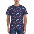 thumbnail image 1 of Vsdgher Party Shark Cute Print Men's Dry Fit Mesh Athletic Shirts Moisture Wicking Tennis T-Shirt Tops, 1 of 1