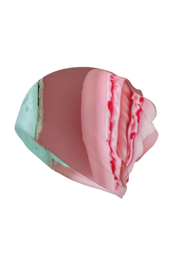 Pastel Macarons Delight Slouchy Beanie Hat for Men/Women, Skull Cap Chemo Cap Night Sleeping Cap