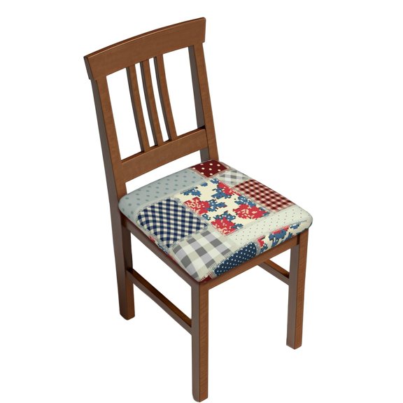 Vsdgher Patchwork In Country Style Couch Cushion Covers, Non-Slip Sofa Seat Cushion Slipcovers, Soft Couch Covers(Don't include seat cushion)Two Pieces