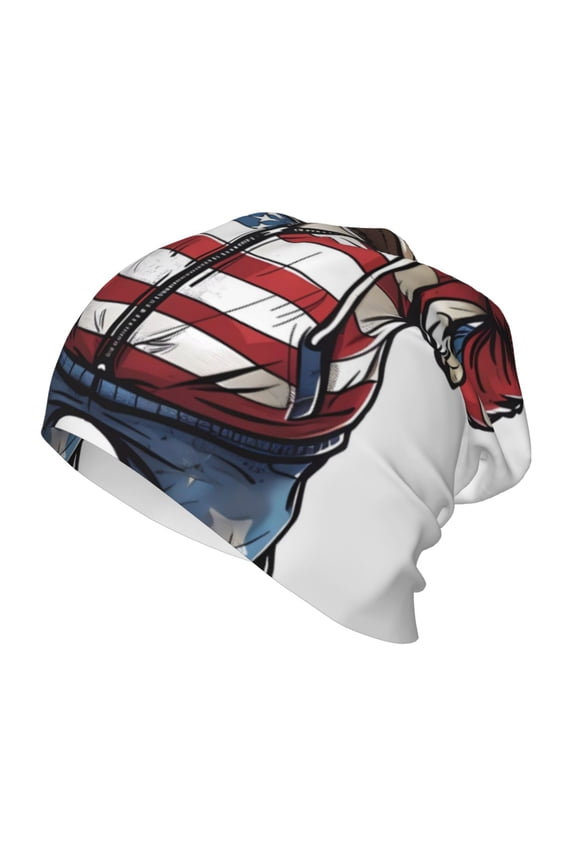 Patriotic Boxing Bear Art Toddler Beanie Baby Boys Girls Beanies Kids Winter Hats Children Knit Warm Caps