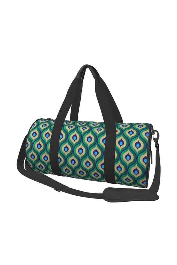 Peacock'S Tail 45L Foldable Duffel Bag, Sports Gym Bag,Overnight Bag, Portable Weekender Bag for Airplanes