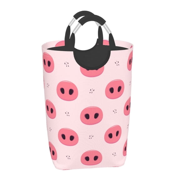 Vsdgher Pig Noses Print Square Laundry Bag Large Collapsible Dirty Clothes Bags With Handles Waterproof Essentials Storage For College Dorm, Family