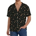 thumbnail image 1 of Vsdgher Pine Cone Woodland Pattern Men's Cuban Shirt, Hawaiian Shirts, Business Casual Button Down Shirts, Short Sleeve Shirt-4X-Large, 1 of 5