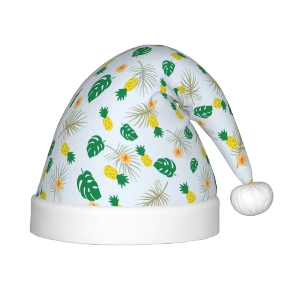 Vsdgher Pineapple Christmas Hat, Santa Hat for Kids Xmas Holiday Hat Red Classic Christmas New Year Festive Party Supplies