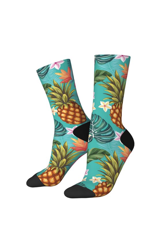 Pineapple Crew Socks for Men & Women, Breathable Casual Athletic Ankle Socks