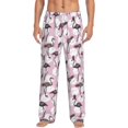 thumbnail image 1 of Vsdgher Pineapple Flamingo Print Mens Pajama Pants Sleep & Lounge Pants, PJ Bottoms With elastic waistb and Pockets, 1 of 5