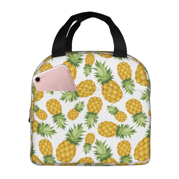 Vsdgher Pineapple Lunch Bag, Lunch Box for Women Adult Men, Lunch Tote Insulated Cooler Lunch Container for Work/Office/Picnic/Travel