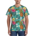 thumbnail image 1 of Vsdgher Pineapple Print Men's Dry Fit Mesh Athletic Shirts Moisture Wicking Tennis T-Shirt Tops, 1 of 9