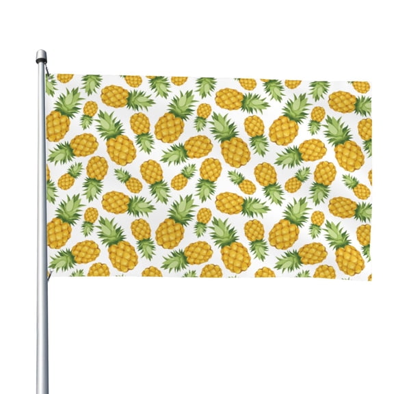 Vsdgher Pineapple Print Outdoor Decorative Flag 4x6ft, Suitable for outdoor decoration, can be hung indoors, on outdoor lawns, balconies, parties