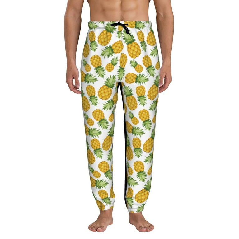 Vsdgher Pineapple Sweatpants for Men Joggers for Men Athletic Pants Men s Lounge Pants for Workout Jogger Sweatpants Medium
